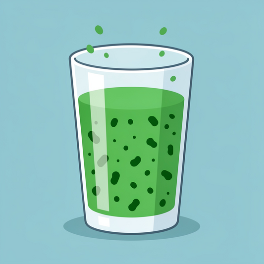 Illustration af pesticider og giftstoffer i drikkevandsglas — fjern dem med vandfilter Pure Living