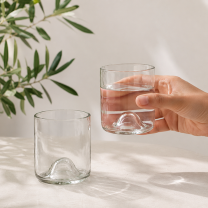 Drikkeglas i Upcyclet Glas, 2 stk. Str. S