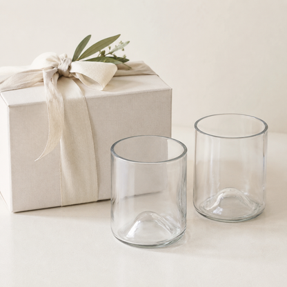 Drikkeglas i Upcyclet Glas, 2 stk. Str. S