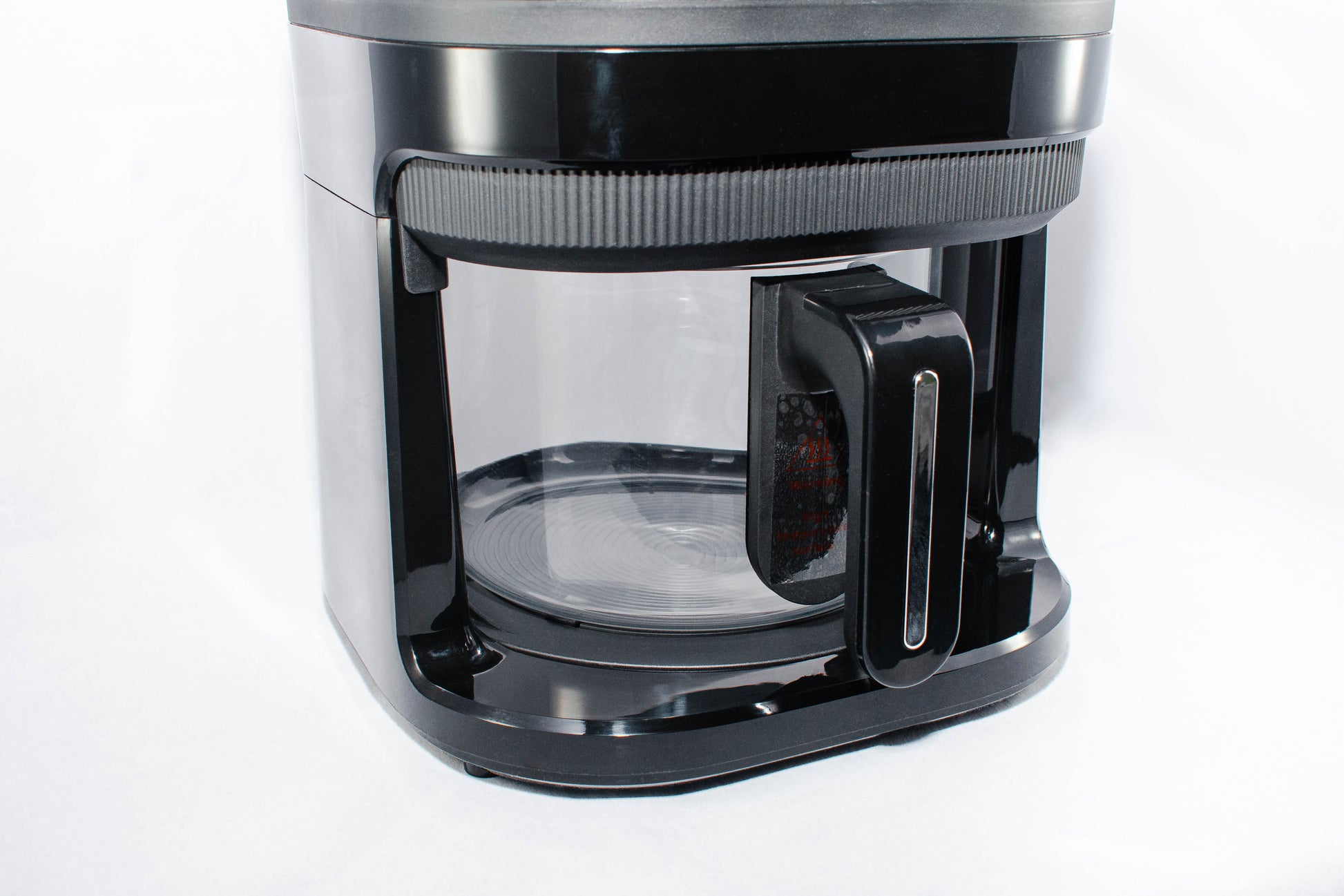Airfryer med gennemsigtig glasskål uden PFAS og plastik perfekt til dig som går ekstra op i dit helbred