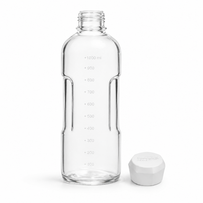 Pure-Living Drikkeflaske i Glas 1000 ml - Hvid
